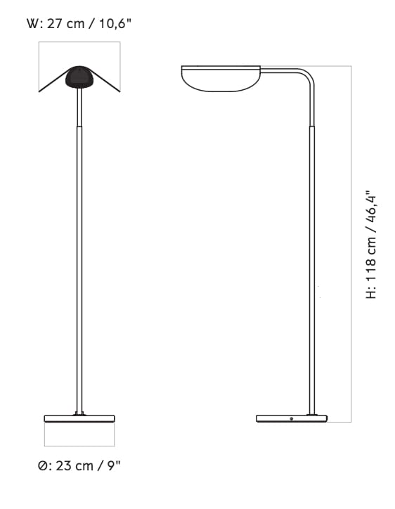 Алюминиевый торшер с диммером Audo Copenhagen WING ARCH-00056101 - Вид №6