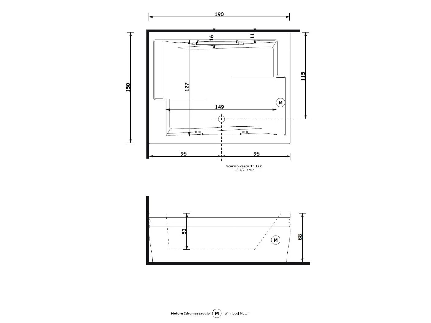 2-местная ванна с гидромассажем Gruppo Treesse мебель для ванной комнаты-классические ванны ARCH-00070487 - Вид №3