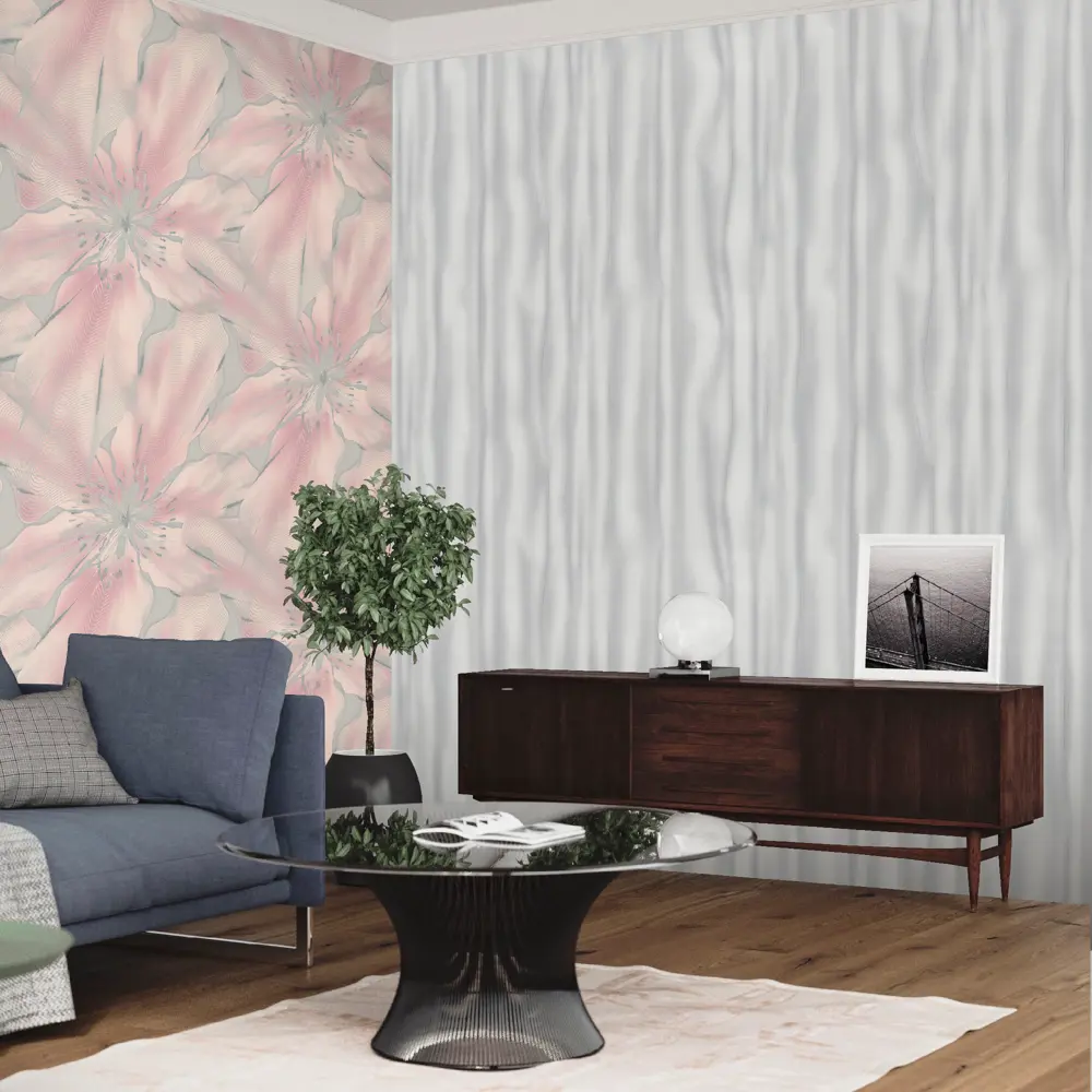 Обои флизелиновые Euro Decor Glossy серые 1.06 м ED7172-11 85309979 STLM-2089041 - Вид №3