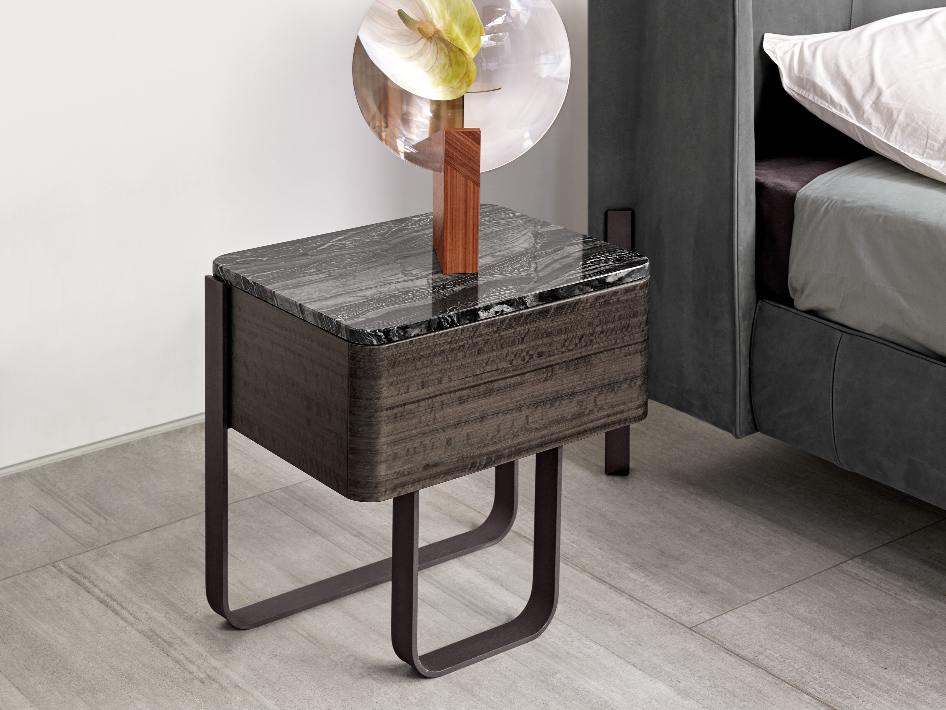 Тумбочка с деревянным ящиком и мраморным верхом Arketipo EFFETTO NOTTE ARCH-00021124 - Вид №2