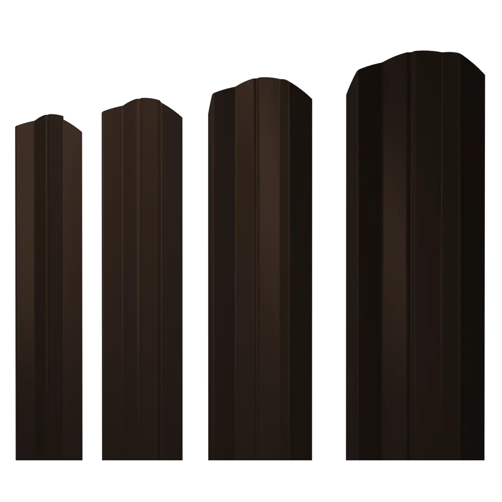 Металлический штакетник Santreyd М-образный 2 м шоколад 85395025 STLM-0062578 - Вид №1