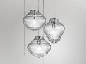 Подвесной светильник ручной работы из дутого стекла