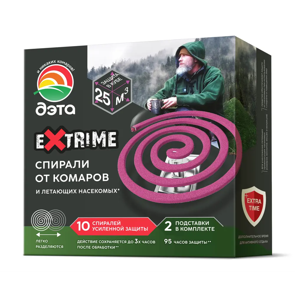 Инсектицид для защиты от комаров Дэта Extrime спирали 10 шт. 89425955 STLM-2166009 Santreyd 