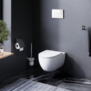 IS49001.111700 Комплект инсталляция с клав Pro L белый с подвесным унитазом FlashClean с сид м/л AM.PM Awe