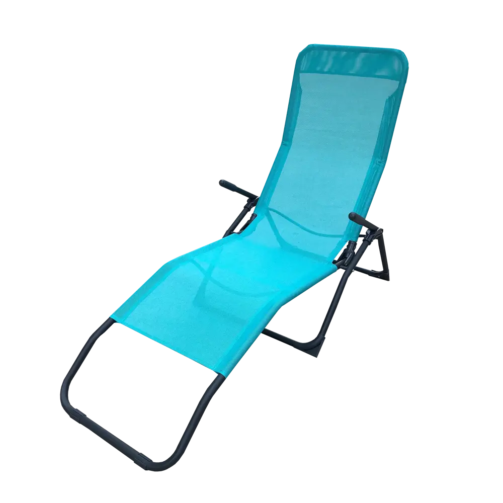 Шезлонг складной Naterial Fiesta 142x60x99 см сталь/ текстилен мятный Santreyd STLM-2143659 - Вид №1