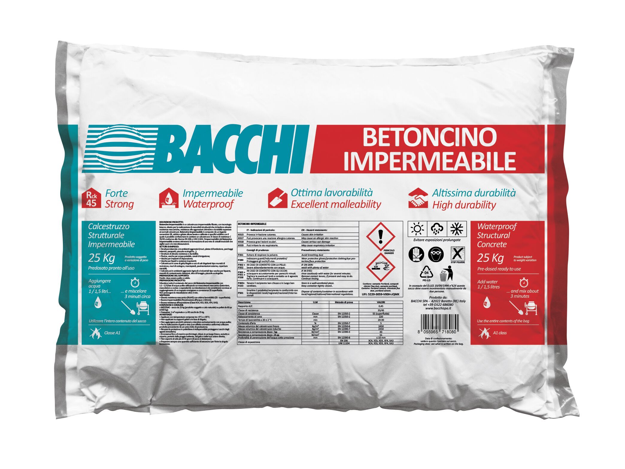 Водонепроницаемый и противоскользящий бетон Bacchi BETONCINO IMPERMEABILE ARCH-00032502 - Вид №1