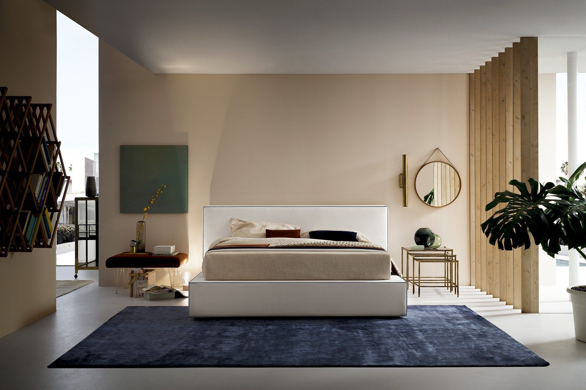 Двуспальная кровать для хранения ткани с мягким изголовьем Felis Bedstories ARCH-00105228 - Вид №5