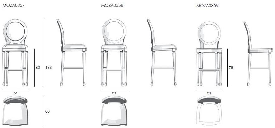 Il Giardino di Legno Табурет из массива дерева с подставкой для ног Mozaic Moza0357 - Вид №2