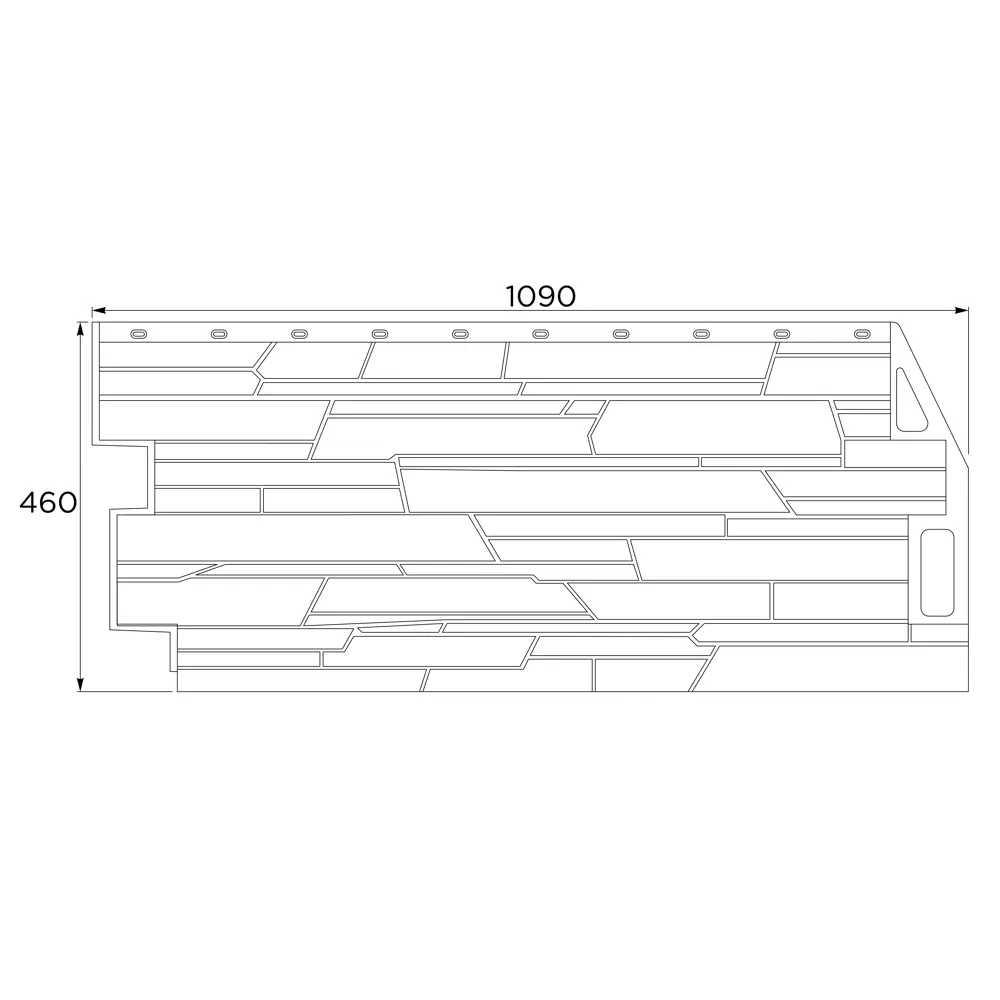Фасадная панель FineBer Скала цвет жёлто-коричневый STLM-2074644 - Вид №3