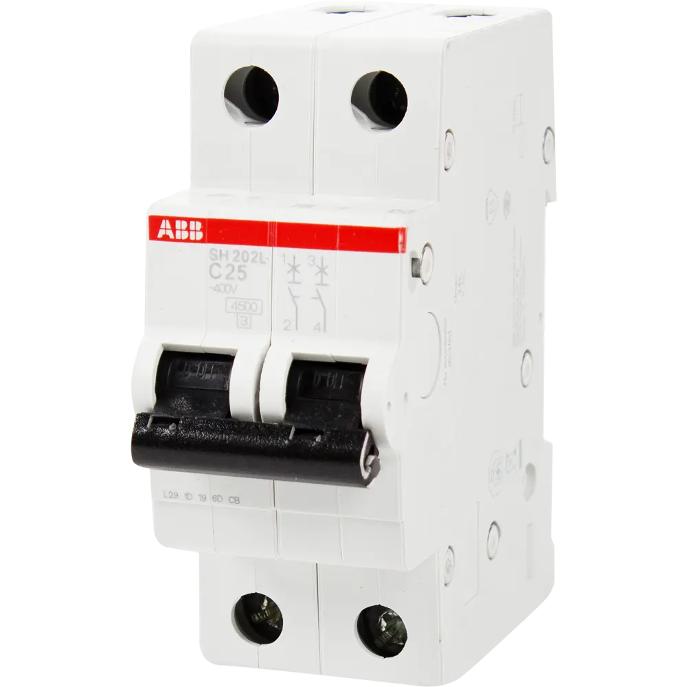 Автоматический выключатель ABB SH202L 1P N C25 А 4.5 кА 2CDS242001R0254 STLM-2079815