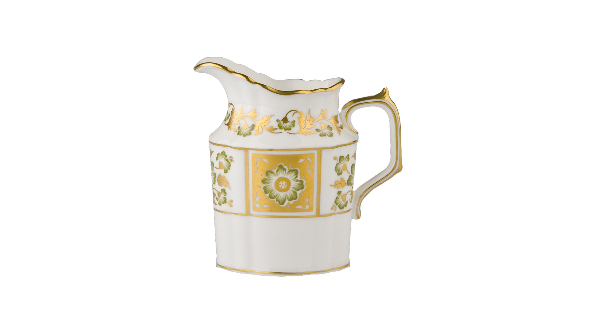 10592984 Royal Crown Derby Сервиз чайный Royal Crown Derby "Дерби, зеленый декор" 6/22 Фарфор костяной  - Вид №5