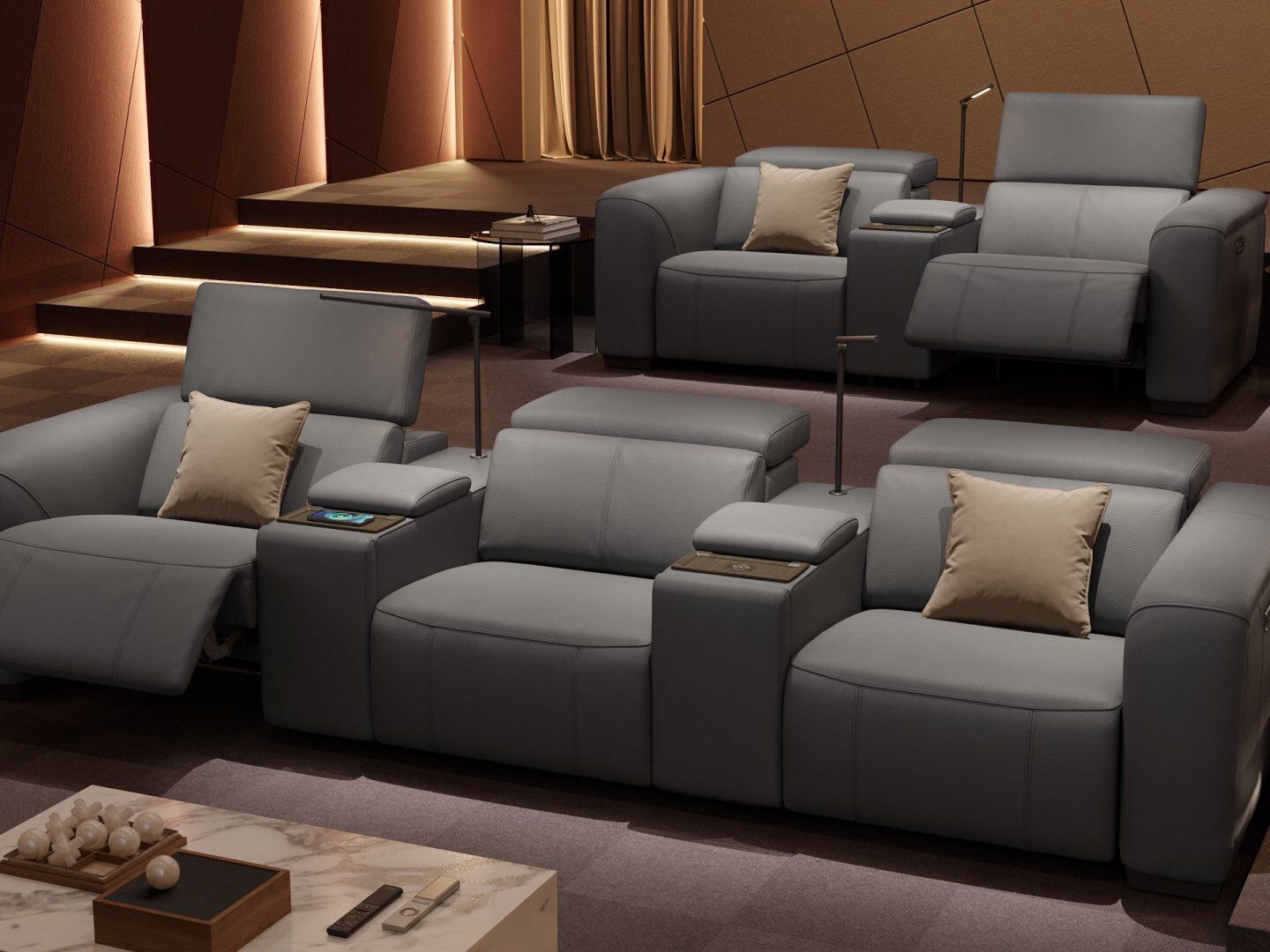 3-местный кожаный диван Sofanella Sorrento Kino ARCH-00095416 - Вид №1