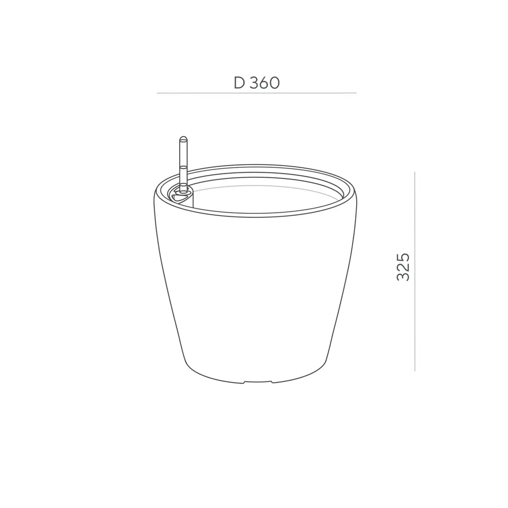 Кашпо Oladom Deluxe Ø36 h32.5 см v16 л пластик черный с автополивом Santreyd STLM-2041966 - Вид №2
