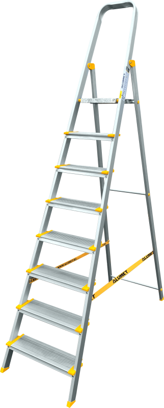 Стремянка алюминиевая профессиональная с анодированным покрытием АS 708