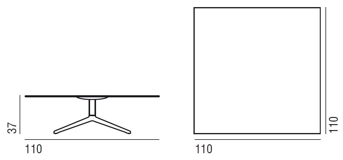 Квадратный низкий журнальный столик Verzelloni Antero ARCH-00044115 - Вид №12