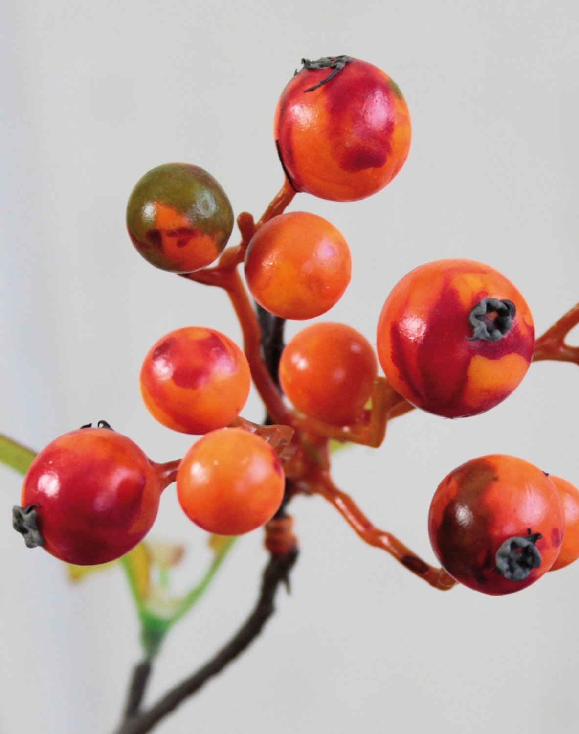 1582 334 a3 Стебель искусственной ягоды, 70 см, оранжевый H-andreas 