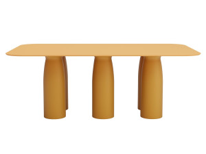 Прямоугольный обеденный стол из полиэтилена с верхней частью HPL