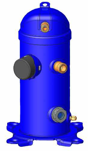 Danfoss MLZ — герметичные спиральные компрессоры MLZ026T4LP9A Компрессор спиральный 121L8636  - Вид №8