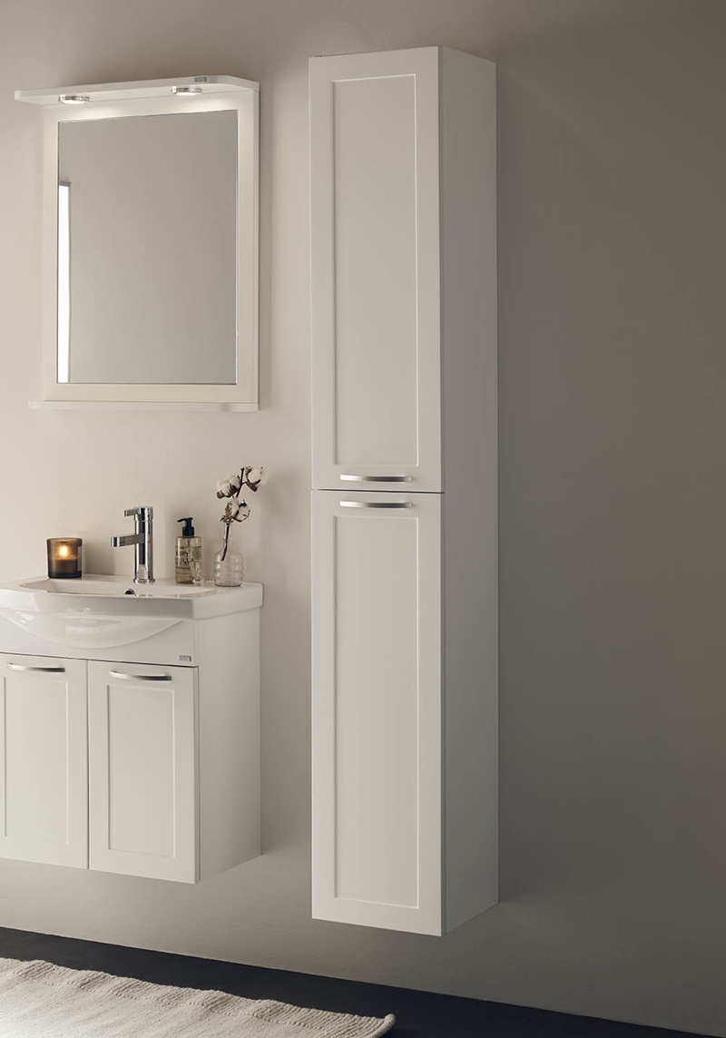 1289 Высокий Шкаф Fix Белый Материал Дверь Noro  Белый  - Вид №1