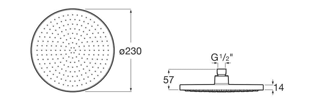 Круглая насадка для душа Roca RAINSENSE 5B1050C00 ARCH-00055633 - Вид №7