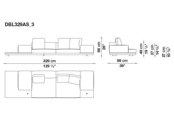 Кожаный диван B&B Italia док ARCH-00106863 - Вид №3