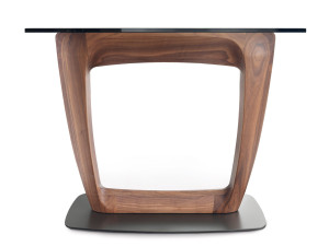 Консоль из дерева и стекла