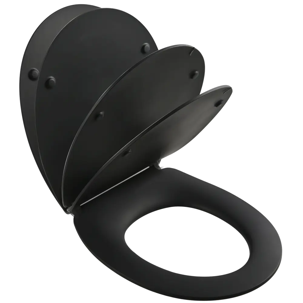 Сиденье для унитаза KONSENSA Силла с микролифтом цвет черный STLM-2146568 - Вид №3
