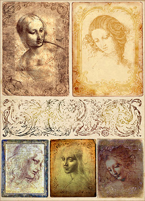 01294 Декупажная карта 30.8 x 44 см "Леонардо" Чип-Арт 