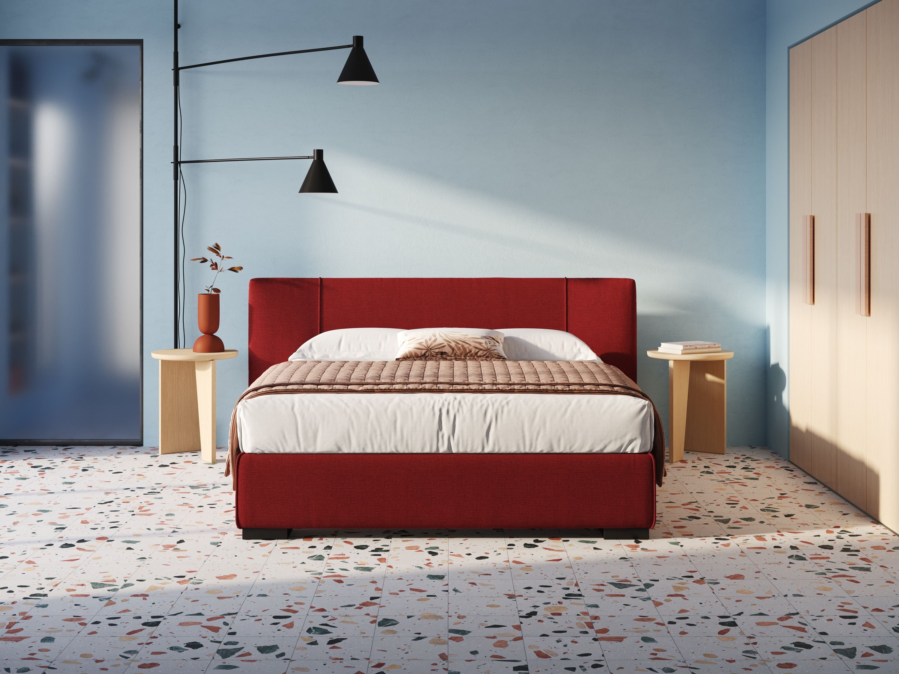 Съемная кровать для хранения ткани с мягким изголовьем Divani.Store OMERO ARCH-00150124 - Вид №1