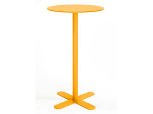 Высокий круглый садовый стол из оцинкованной стали