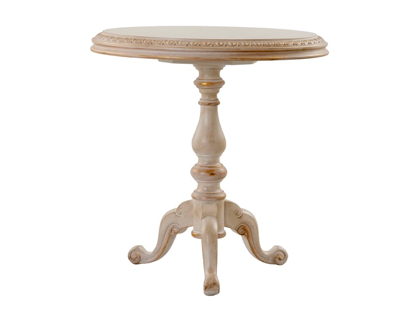 Высокий деревянный круглый журнальный столик Bellotti Ezio Essential Classic ARCH-00145184