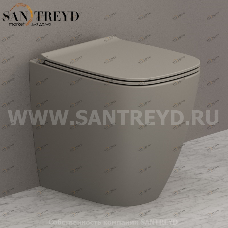 GN002GH Приставной унитаз напольный Белый Ceramica Globo GENESIS Италия