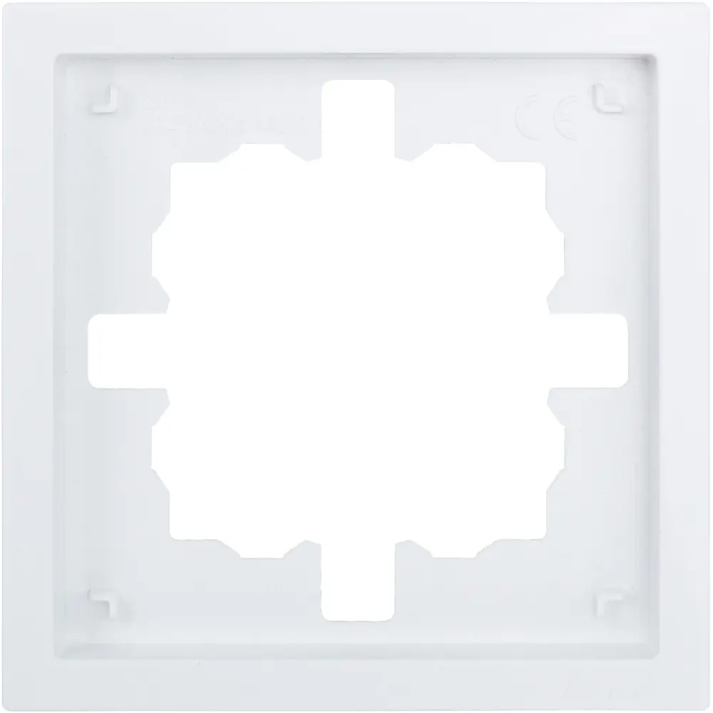 Рамка Lezard Zima для розеток и выключателей - белая квадратная 89398397 STLM-1578443