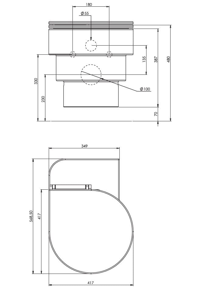 Керамический подвесной туалет Trone Callipyge ARCH-00151295 - Вид №8