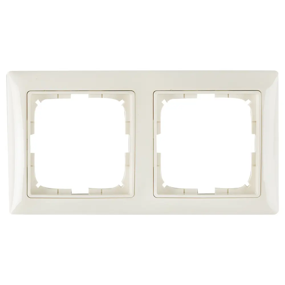 Рамка для розеток и выключателей ABB Basic55 2 поста, цвет бежевый Basic 55 STLM-2135363
