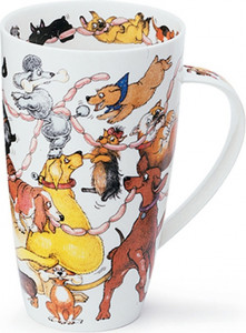 10584081 Dunoon Кружка Dunoon "Собачьи шалости.Хенли" 600мл Фарфор костяной