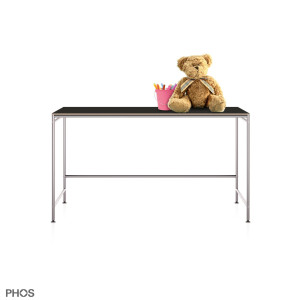 KATI-S2K-120x60-MS Стол Карлсруэ - письменный стол для детей - черный - 120 x 60 x 66 см PHOS