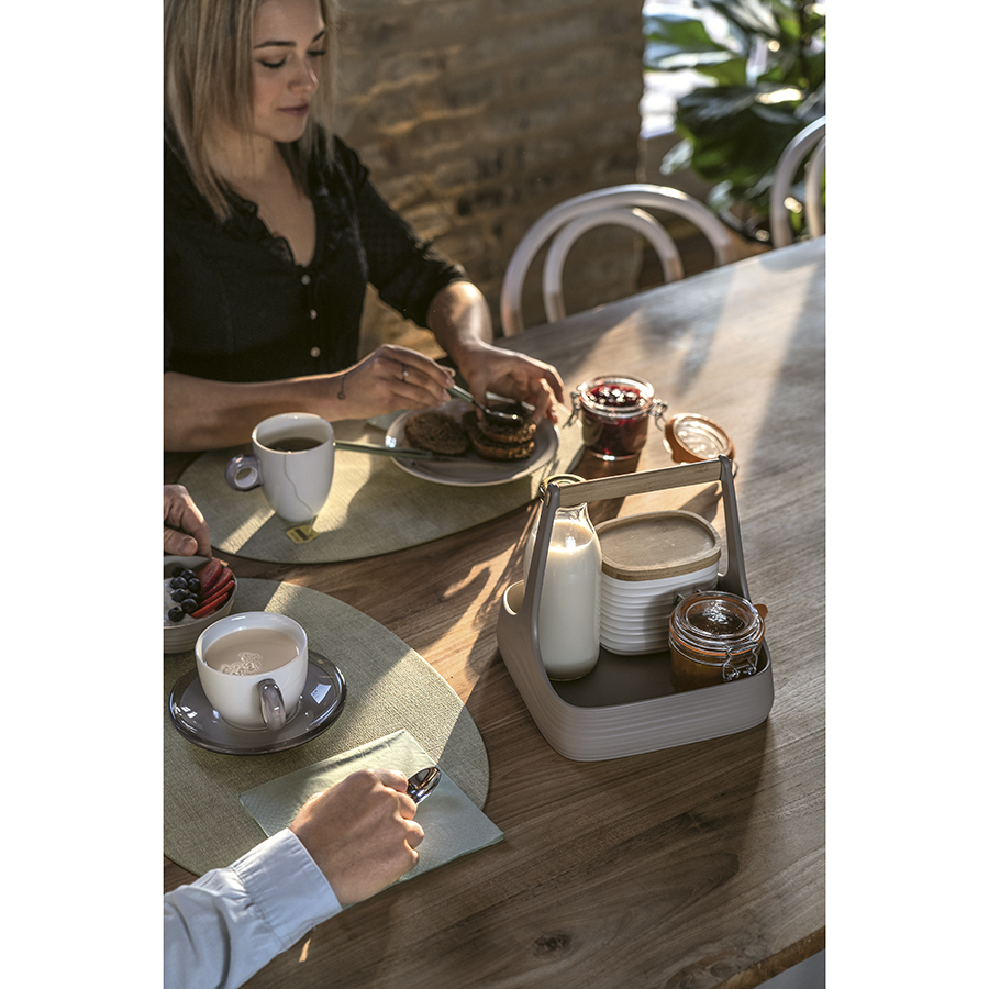 22604681 Салфетка подстановочная овальная двухсторонняя fabric, синяя Guzzini  - Вид №2