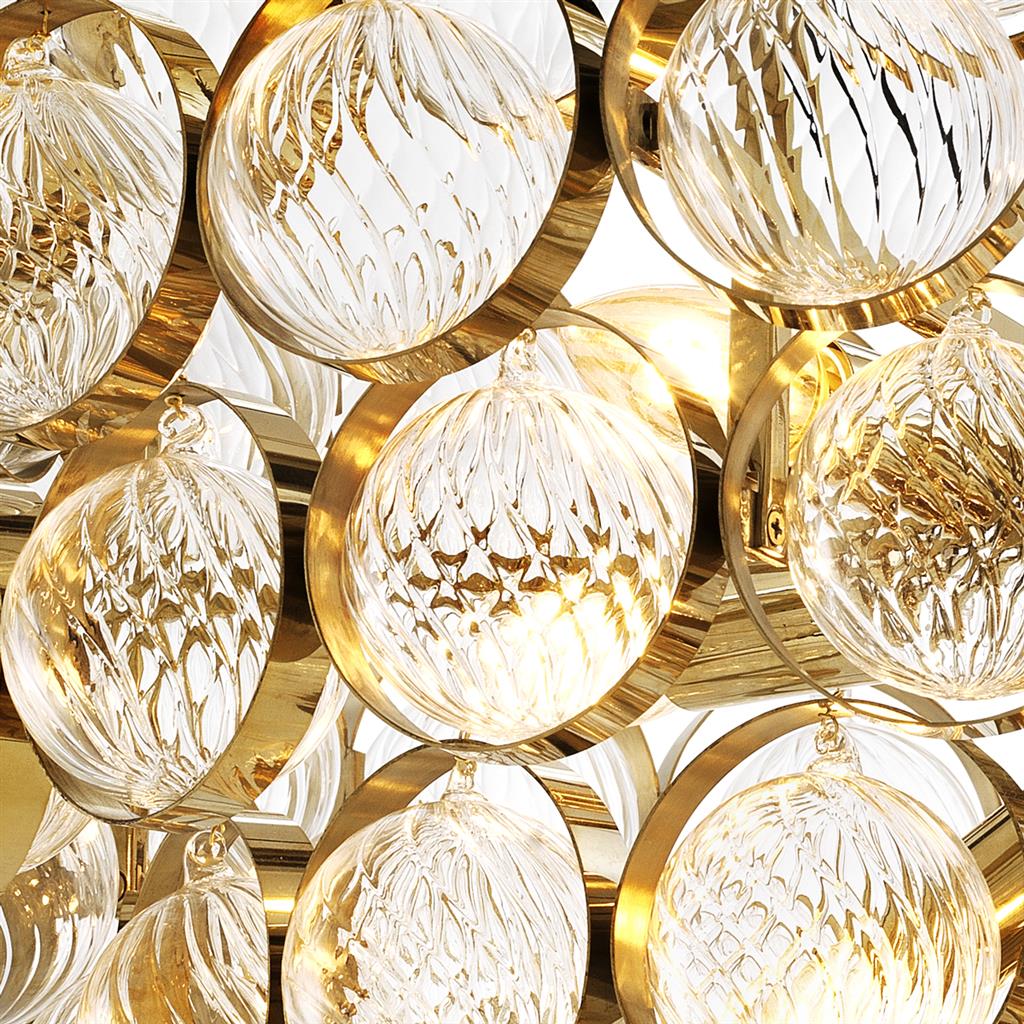 Подвесной светильник Opera 8 от Delight Collection KM0930P-8 brass DELIGHT ДИЗАЙНЕРСКИЕ 243901 Прозрачный;латунь  - Вид №1