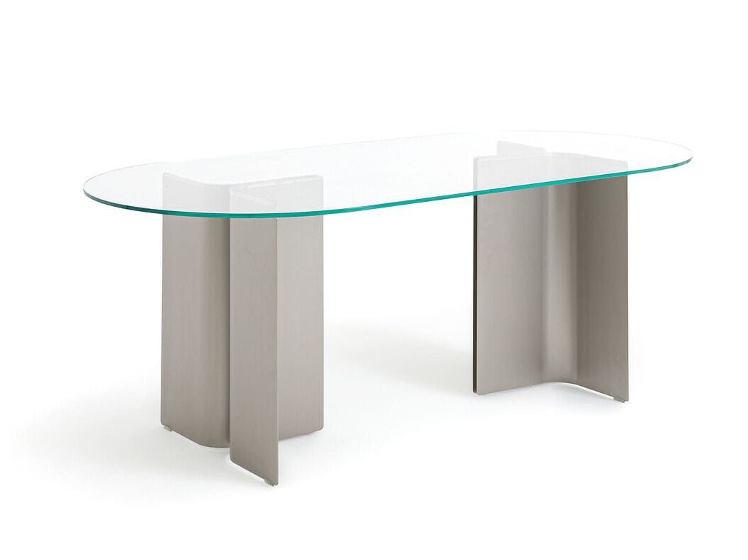 Стол из нержавеющей стали и стекла AMPM Gira ARCH-00136064