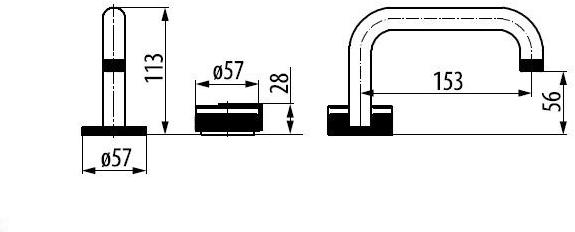 GRAFF Смеситель для раковины на 2 отверстия Mod+ 5572000 - Вид №2