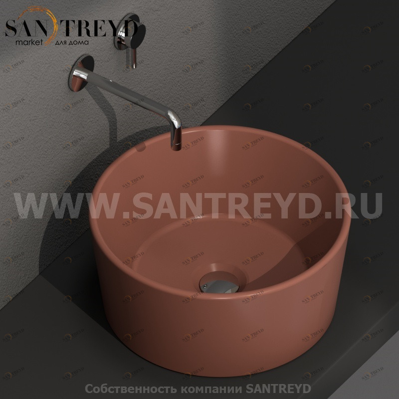 FO035MT Накладная раковина на столешницу  круглая Ceramica Globo 