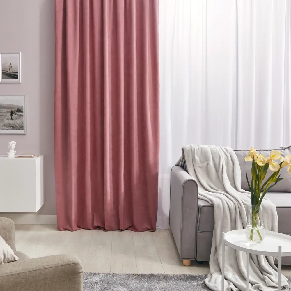 Штора на ленте «Рим» 200x310 см цвет розовый 83325197 STLM-2140891 MIAMOZA 