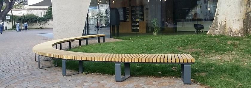 Euroform W Круглая скамья из дерева без спинки sun-id-1375608 - Вид №1