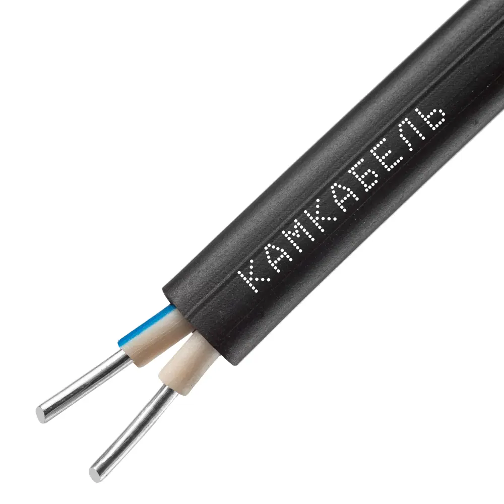Кабель Камкабель АВВГ 2x4 мм 50 м ГОСТ цвет черный STLM-2203963