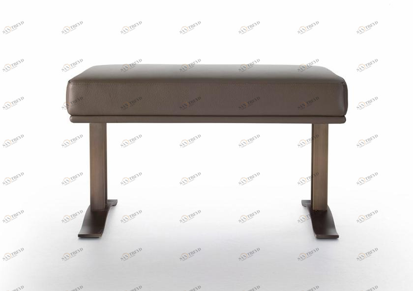 HUGUES CHEVALIER Кожаная скамейка Haussmann Lid 1428