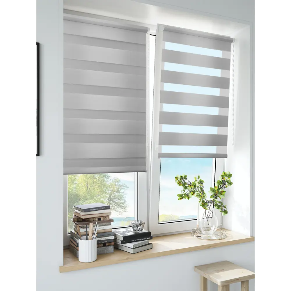 Штора рулонная день-ночь Inspire Peter 70x160 см светло-серая Granit 5 82691064 STLM-2102090 - Вид №12