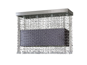 Подвесной светильник из нержавеющей стали с кристаллами