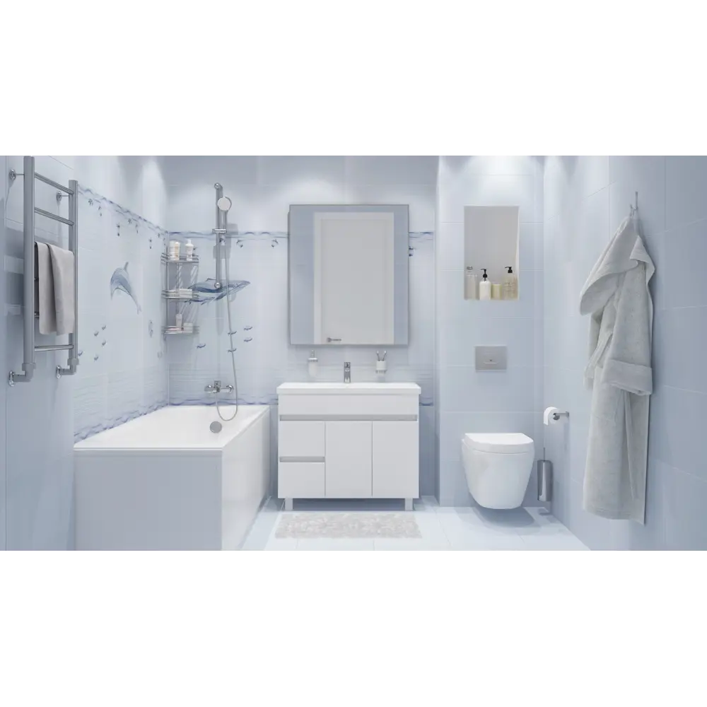 Декор «Марис Медузы» 30х60 см цвет белый BELANI STLM-2138133 - Вид №3