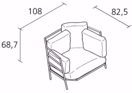 Alias Кресло из ткани Dehors sun-id-1456615 - Вид №7